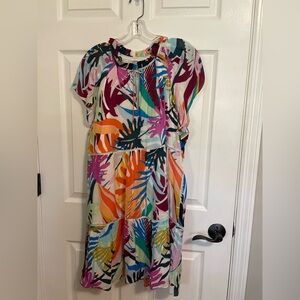 Marni Multicolor Leaf Print Dress